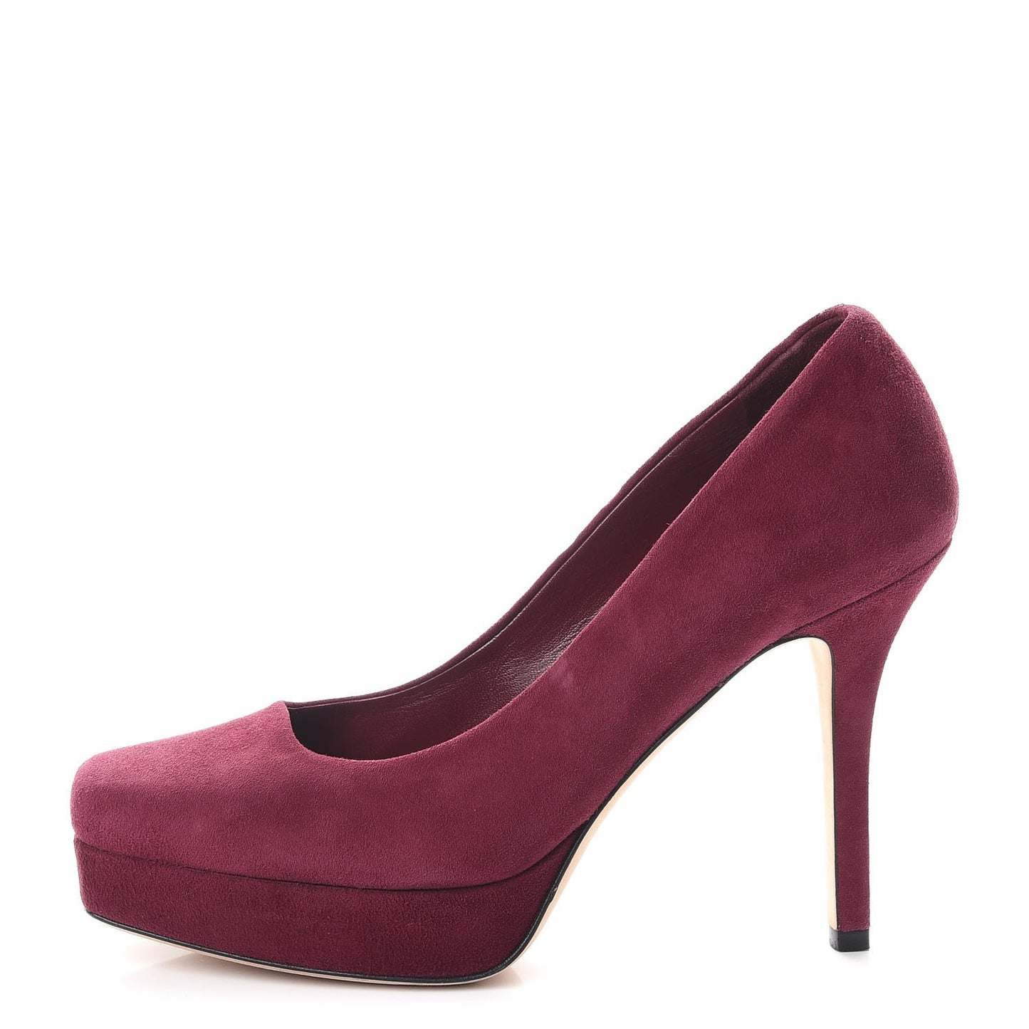 Suede Platform Pumps 36.5 Burgundy