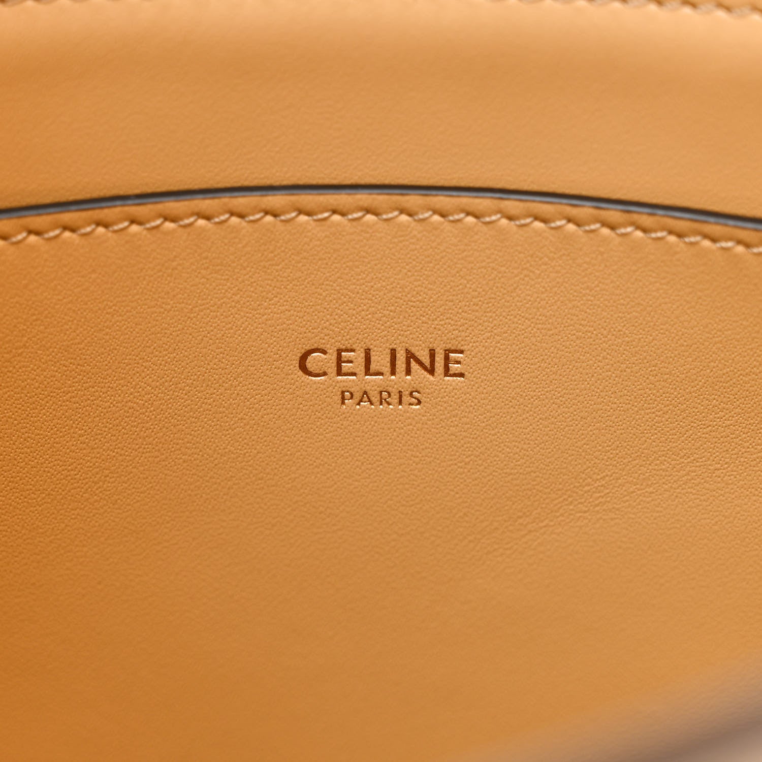 Celine Satinated Calfskin Maillon Triomphe Bucket Bag Sand 6 of 9