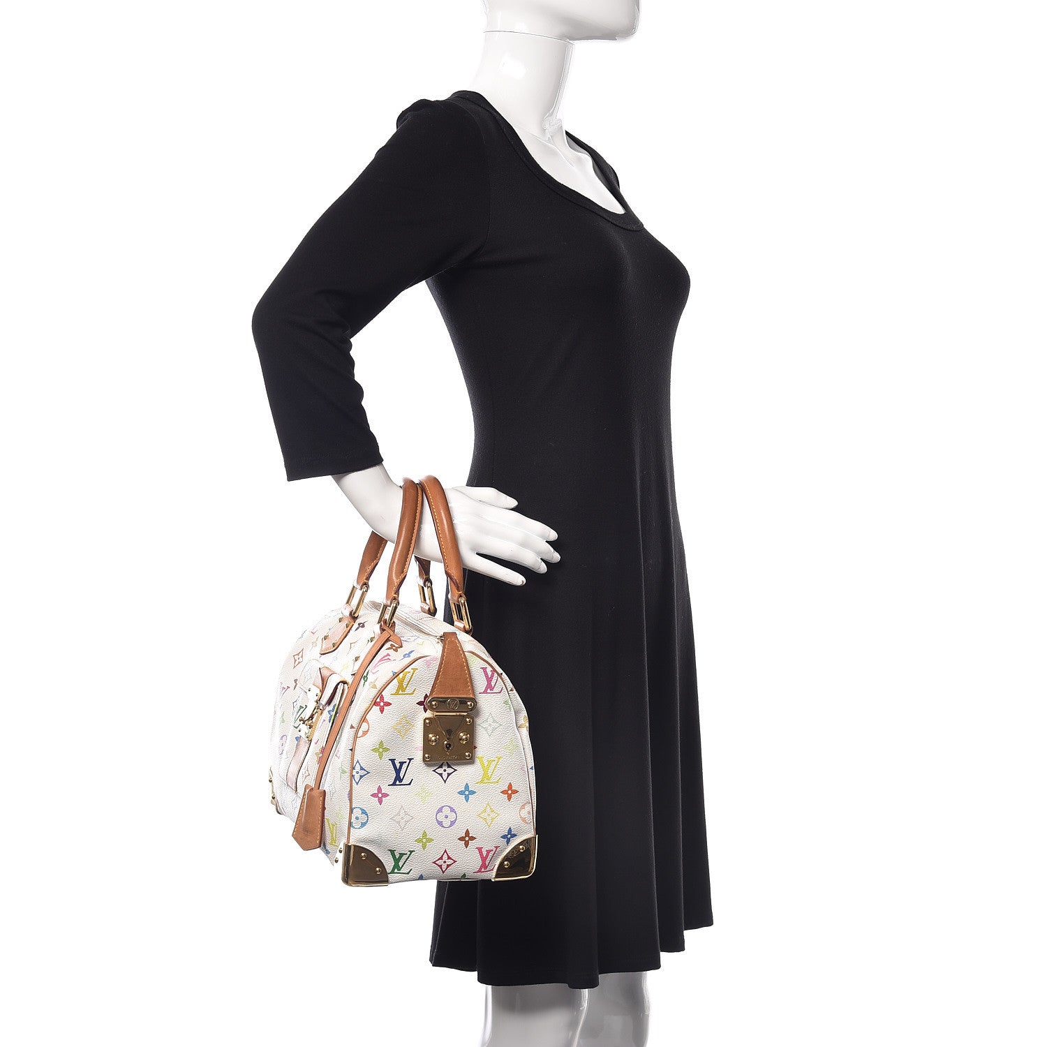 Louis Vuitton Monogram Multicolor Speedy 30 White 2 of 26