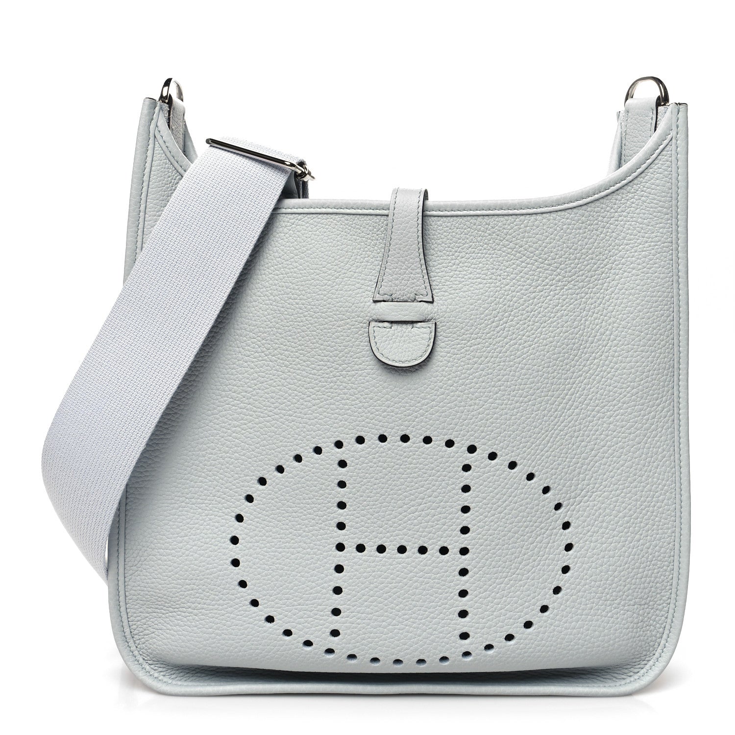 Hermes Taurillon Clemence Evelyne III PM Bleu Pale 1 of 10
