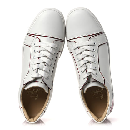 Christian Louboutin Patent Calfskin Womens Fun Vieira Flat Sneakers 40 White Loubi 2 of 12