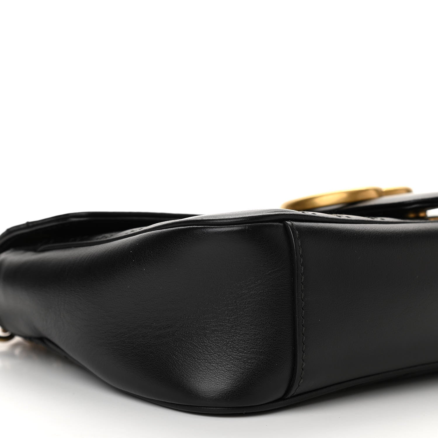 Gucci Calfskin Matelasse Small GG Marmont Shoulder Bag Black 9 of 10