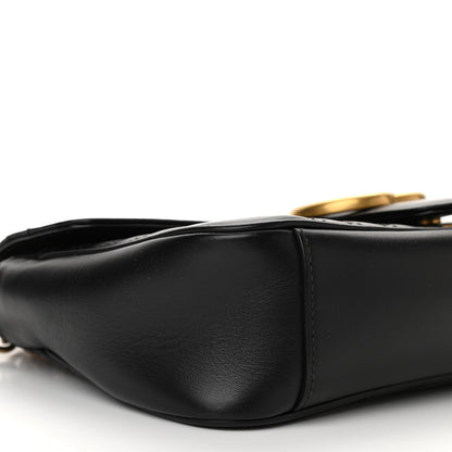 Gucci Calfskin Matelasse Small GG Marmont Shoulder Bag Black 9 of 10