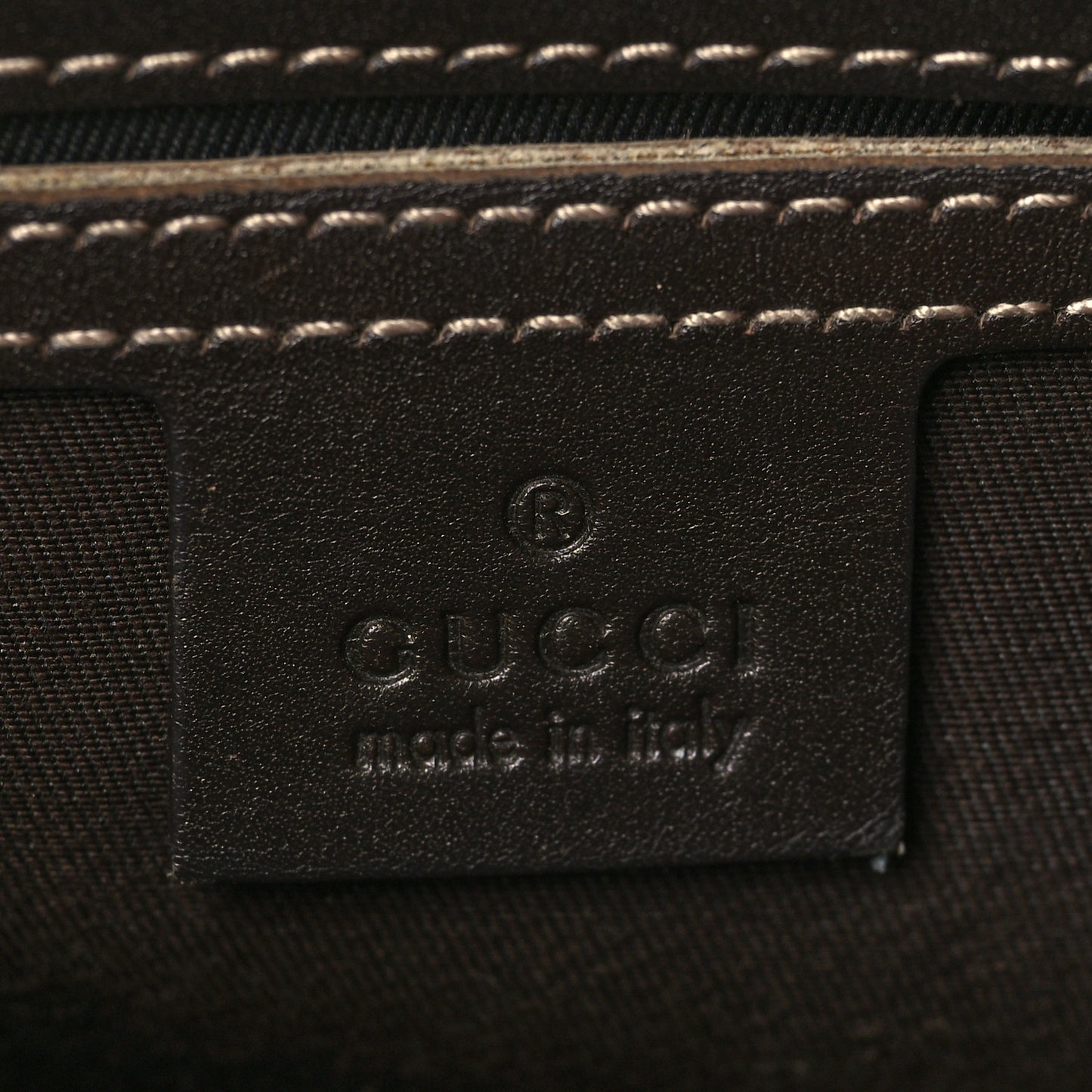 GG Supreme Monogram Selleria Calfskin Small Flat Side Zip Messenger Bag Beige Ebony Cocoa Dark Chocolate
