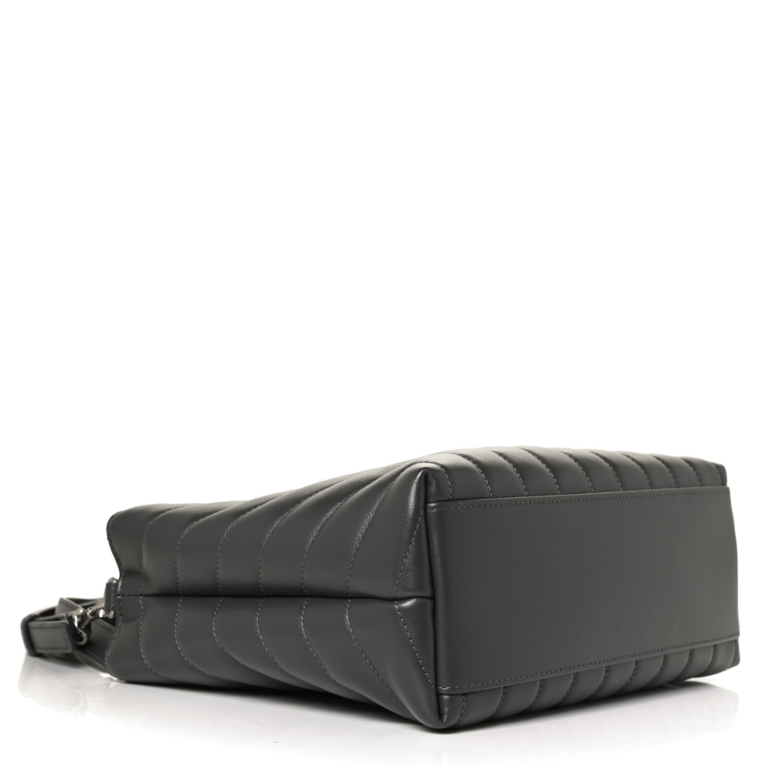 Saint Laurent Calfskin Y Quilted Monogram Small Loulou Shopper Grey 4 of 13