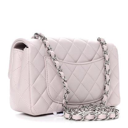 Chanel Lambskin Quilted Mini Rectangular Flap Light Purple 3 of 8