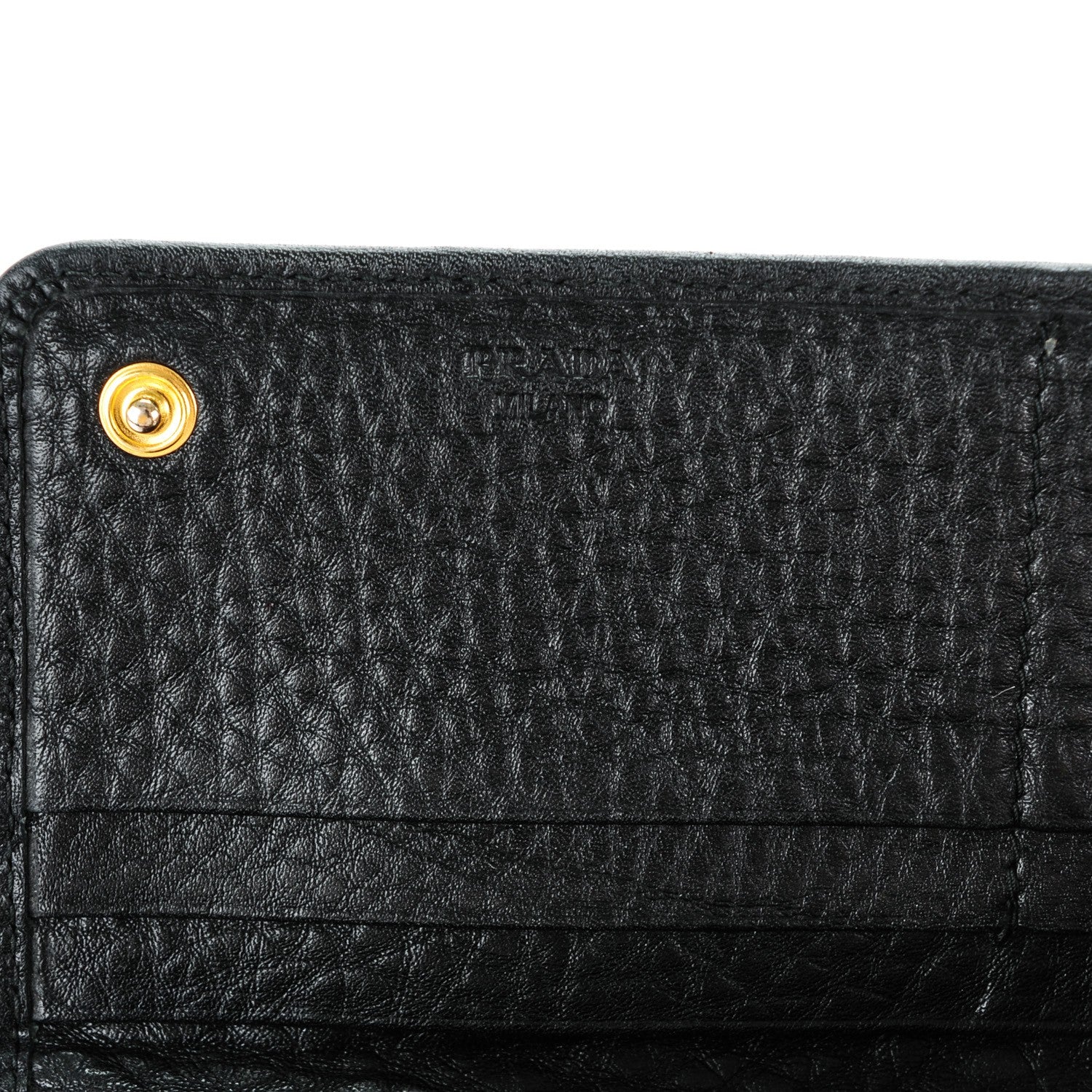 Prada Vitello Daino Continental Flap Wallet Nero Black 6 of 8