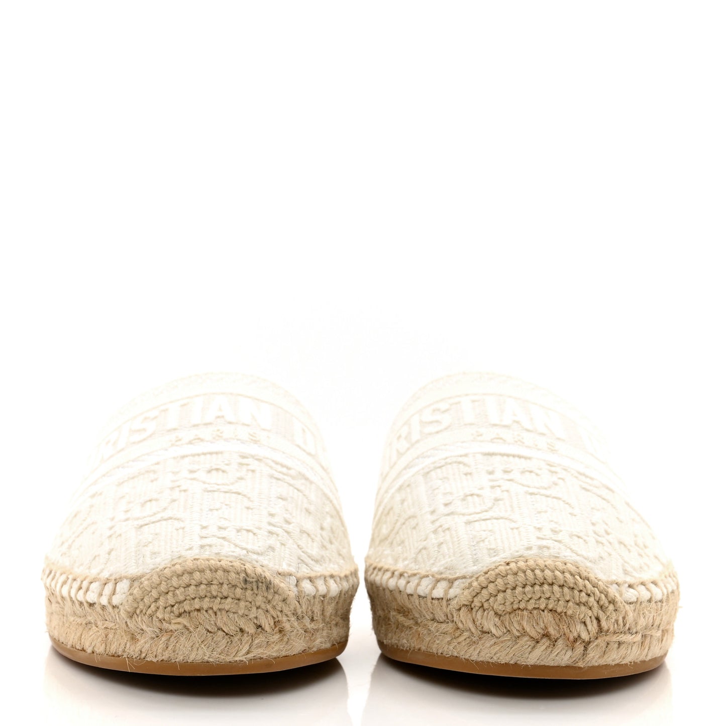 Oblique Embroidered Granville Espadrille 15mm Slippers 37 Ivory