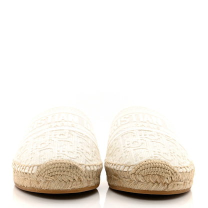 Christian Dior Oblique Embroidered Granville Espadrille 15mm Slippers 37 Ivory 2 of 8