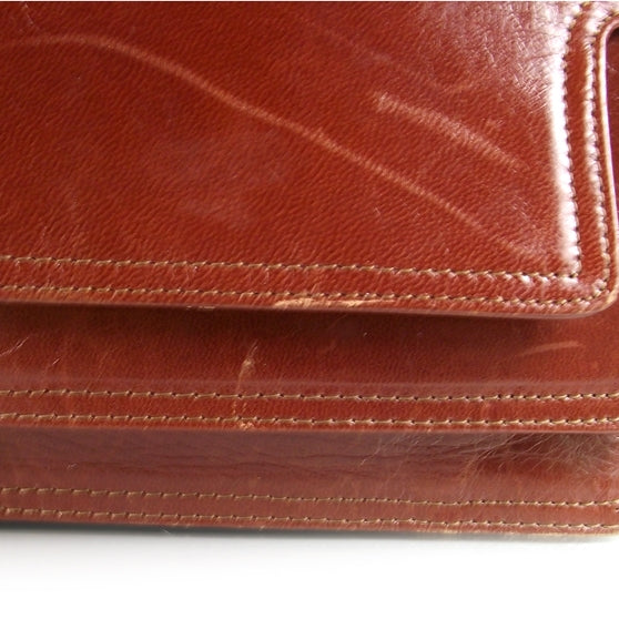 Vintage Leather Shoulder Bag Cognac