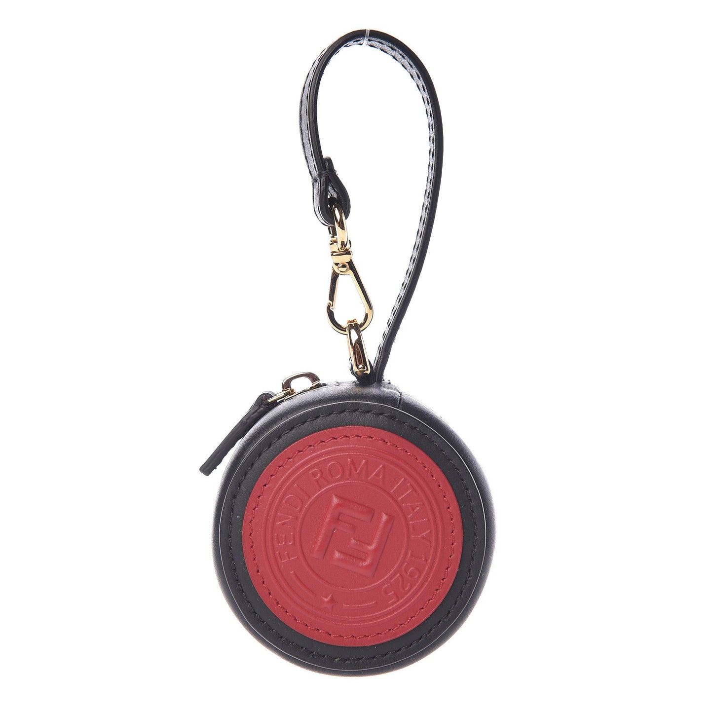 Vitello Century Nylon Bi-Color Stamp Patch Help Bag Charm Black Fragola