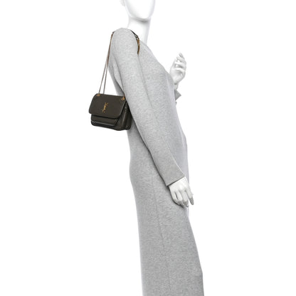 Saint Laurent Grained Lambskin Monogram Mini Niki Chain Satchel Light Musk 2 of 11