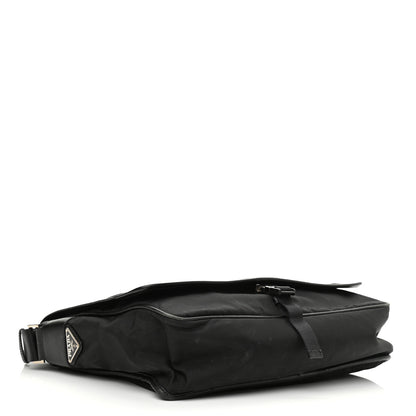 Prada Tessuto Nylon Saffiano Logo Messenger Bag Black 4 of 11