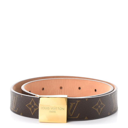 Louis Vuitton Monogram Ceinture Belt Gold Buckle 85 34 1 of 10