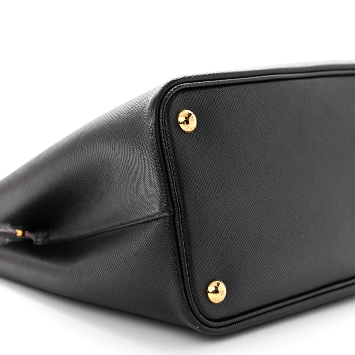 Prada Saffiano Cuir Small Double Bag Black Fuoco 9 of 12