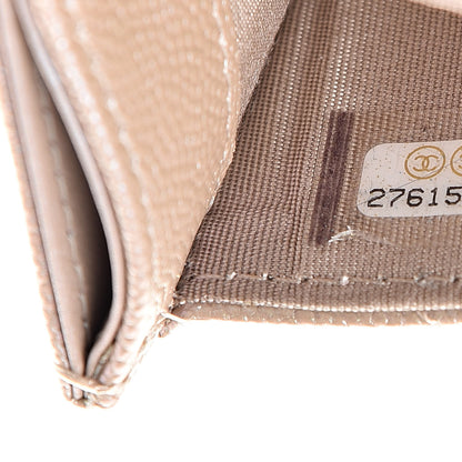 Chanel Iridescent Caviar Quilted Card Holder Beige 8 of 9