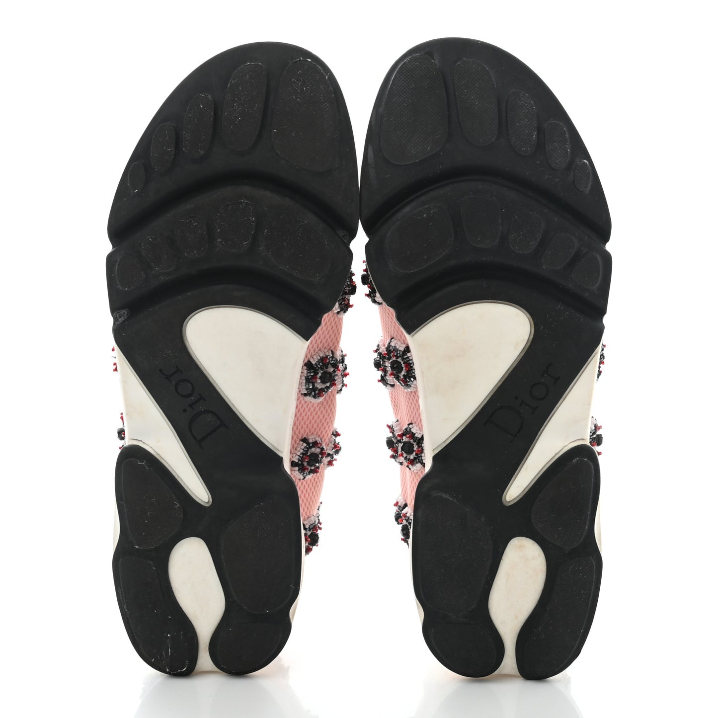 Technical Canvas Embellished Dior Fusion Sneakers 36 Pink Black