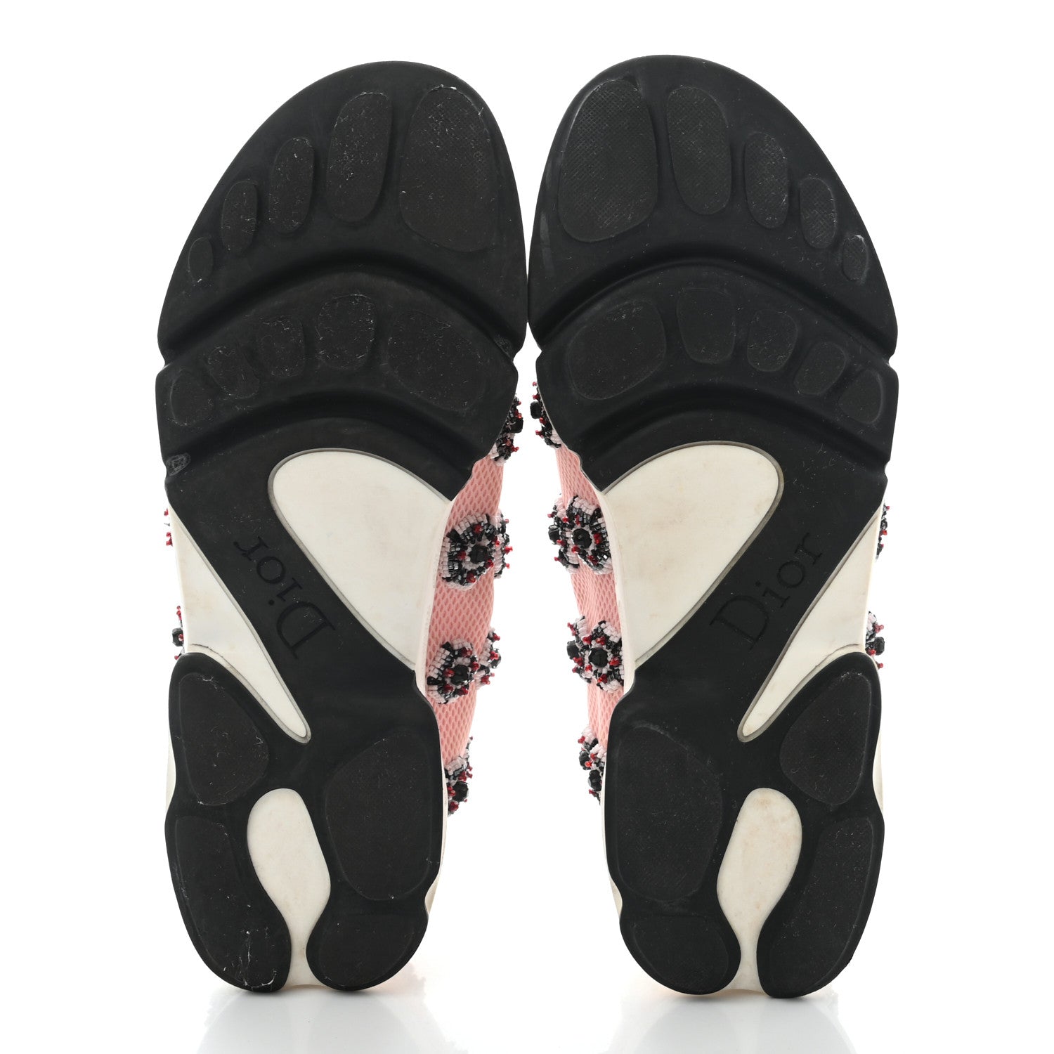 Christian Dior Technical Canvas Embellished Dior Fusion Sneakers 36 Pink Black 5 of 18