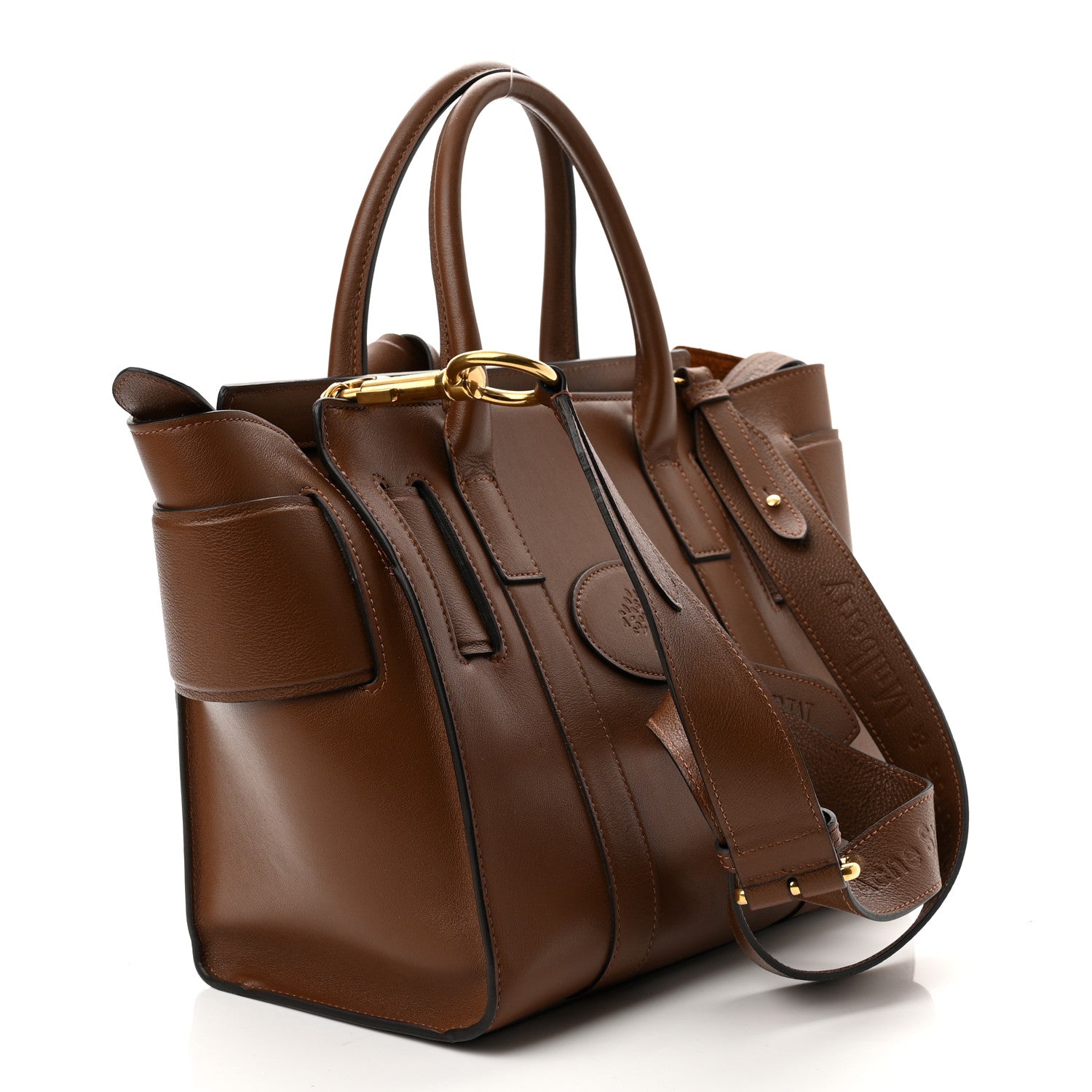 Mulberry x ACNE STUDIOS Grained Calfskin Musubi Bayswater Satchel Brown 3 of 9
