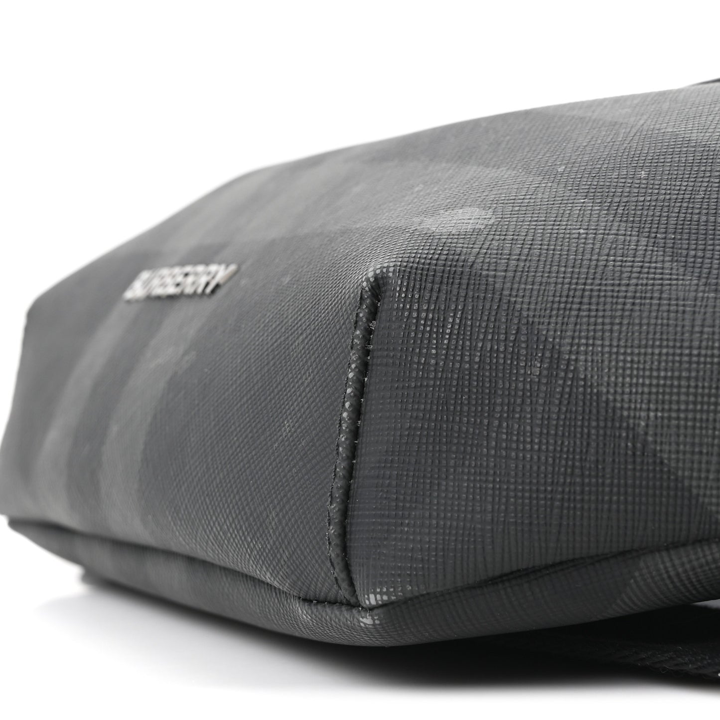 Charcoal Check Calfskin Sonny Bum Bag Charcoal