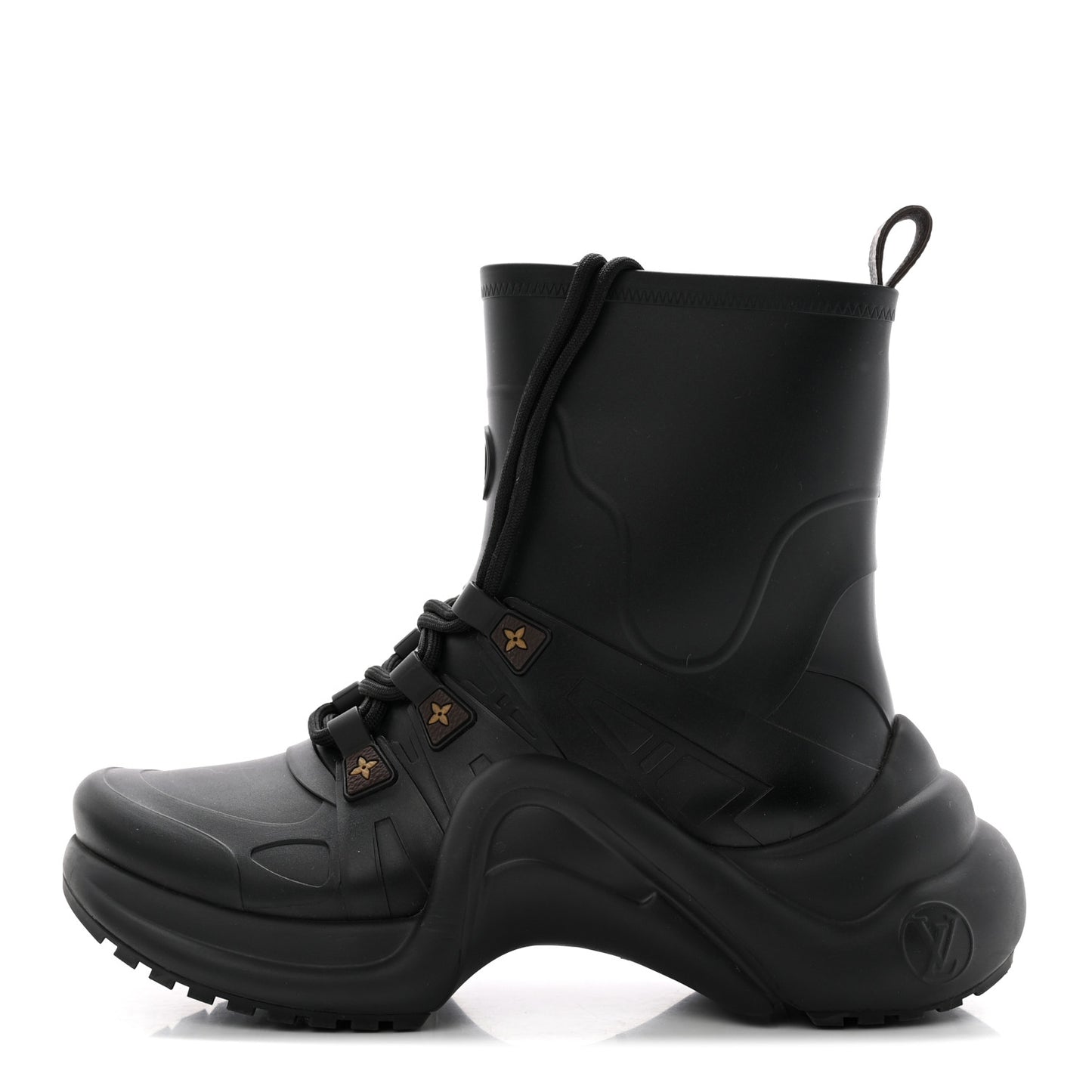 Mat Rubber Monogram LV Archlight Sneaker Boots 37 Black