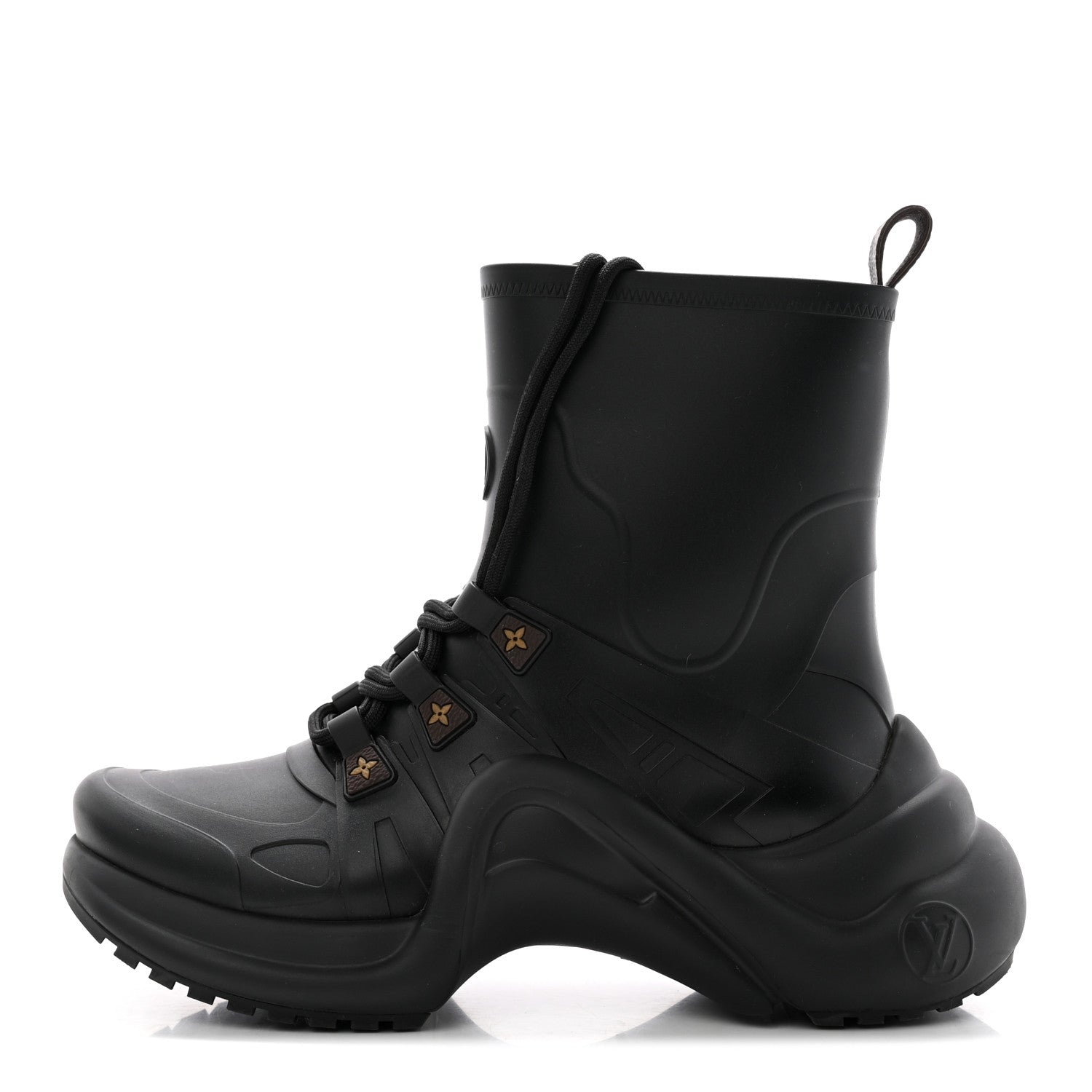 Louis Vuitton Mat Rubber Monogram LV Archlight Sneaker Boots 37 Black 1 of 19