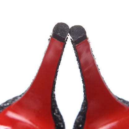 Christian Louboutin Glitter Kid Rolando 120 Pumps 37 Black 9 of 9