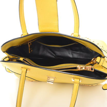 Prada Saffiano Studded Bijou Tote Girasole 6 of 17