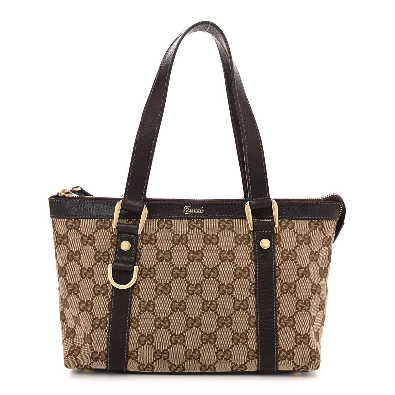Gucci Monogram Small Abbey Tote Dark Brown 1 of 10