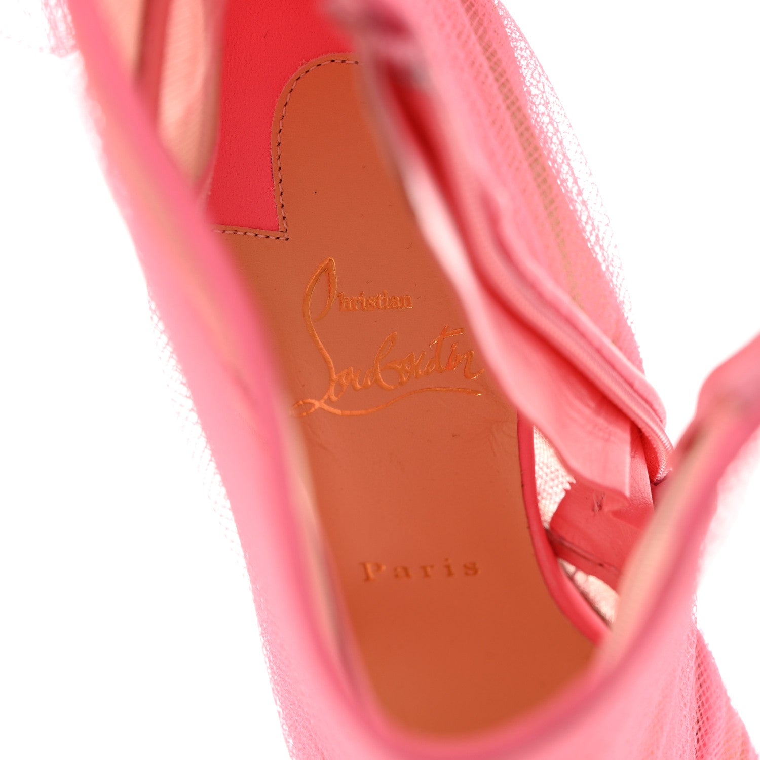 Christian Louboutin Tulle Nappa Libellibooty 100 Ankle Boots 39 Bubble Gum 6 of 7