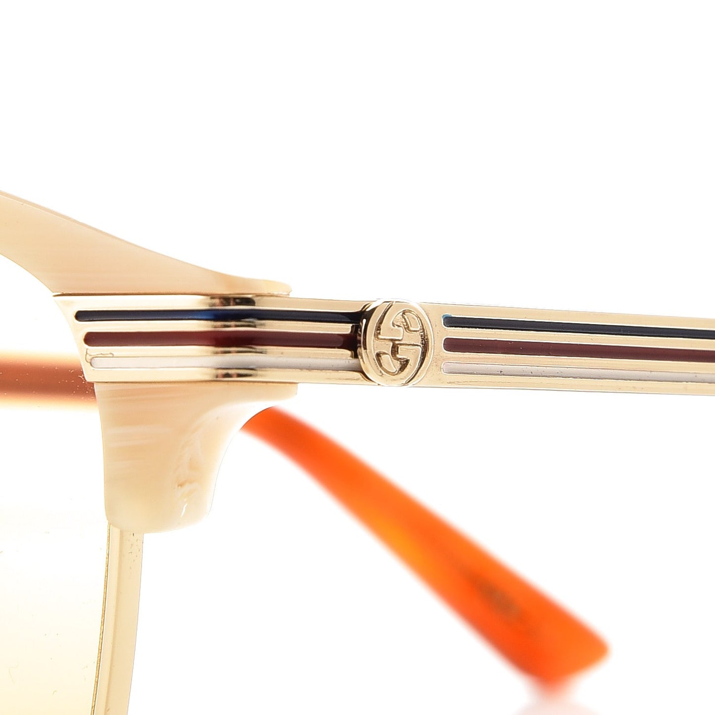Square Frame Sunglasses GG0241S Beige