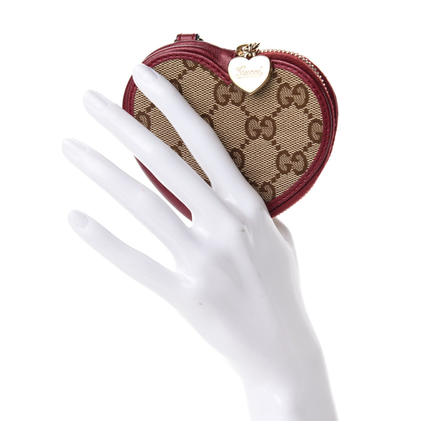 Monogram Heart Coin Purse Red