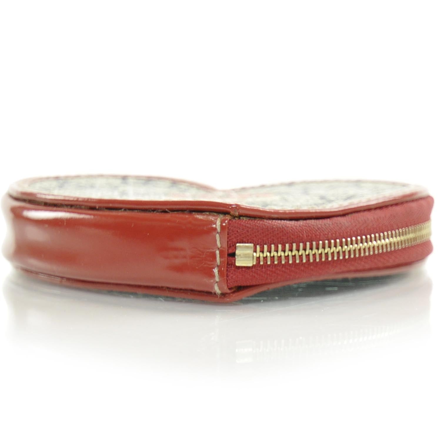 Gucci GG Plus Monogram Tattoo Heart Coin Purse Red 5 of 8