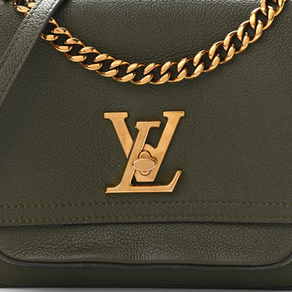 Louis Vuitton Grained Calfskin Lockme Chain Bag PM Kaki 6 of 8