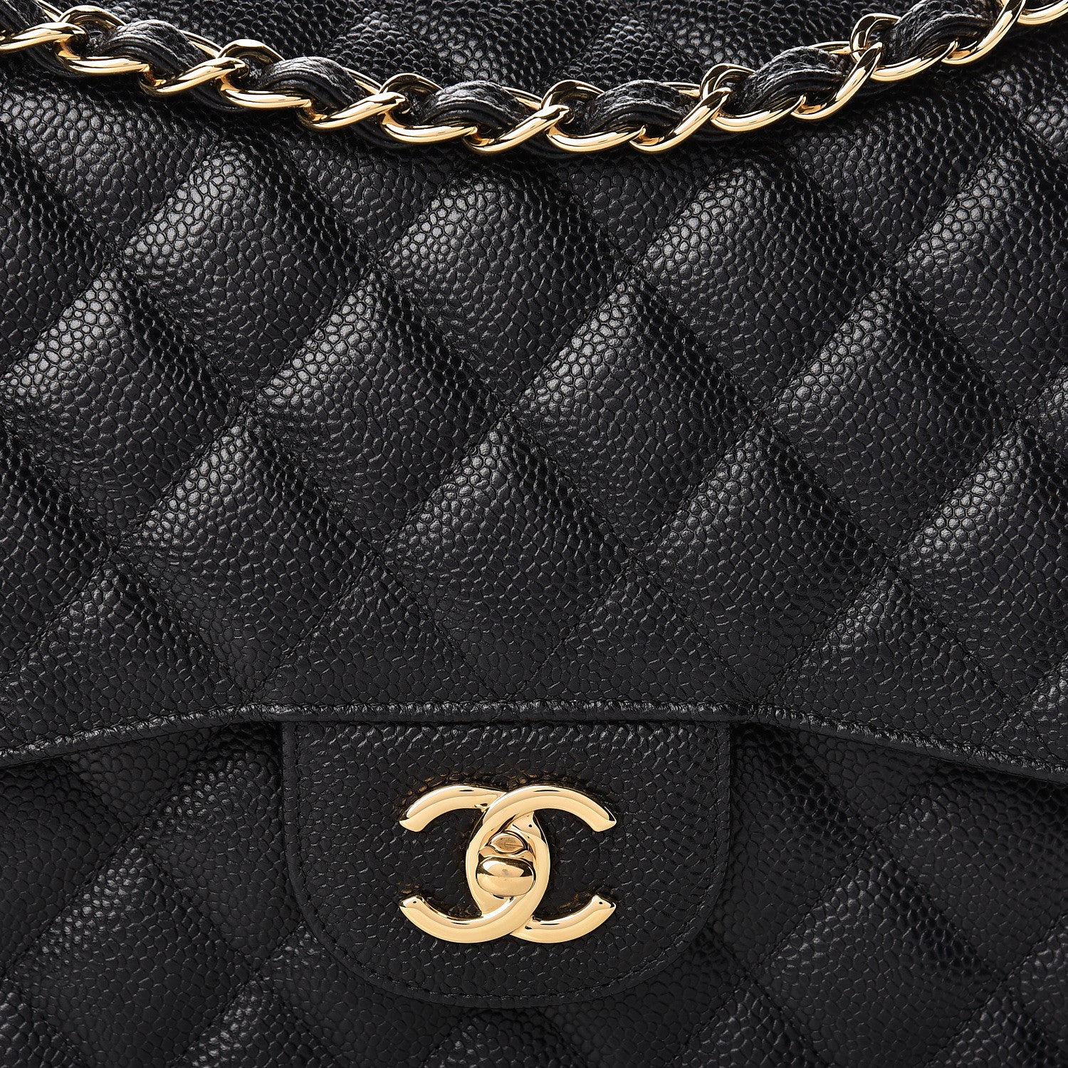 Chanel Caviar Quilted Jumbo Double Flap Black 10 of 11