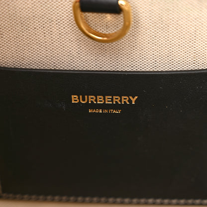 Burberry Canvas Smooth Calfskin Mini Two Tone Freya Tote Black 6 of 14