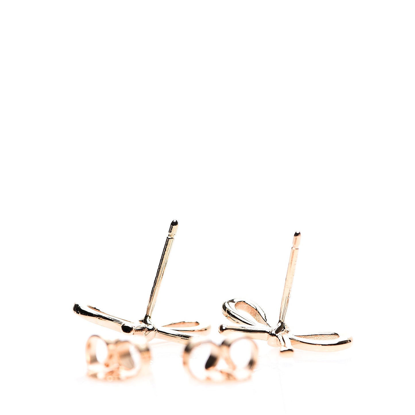 18K Rose Gold Bow Earrings