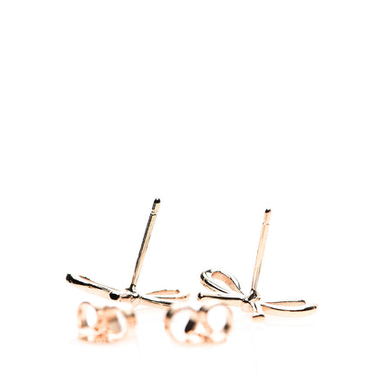 Tiffany 18K Rose Gold Bow Earrings 3 of 4