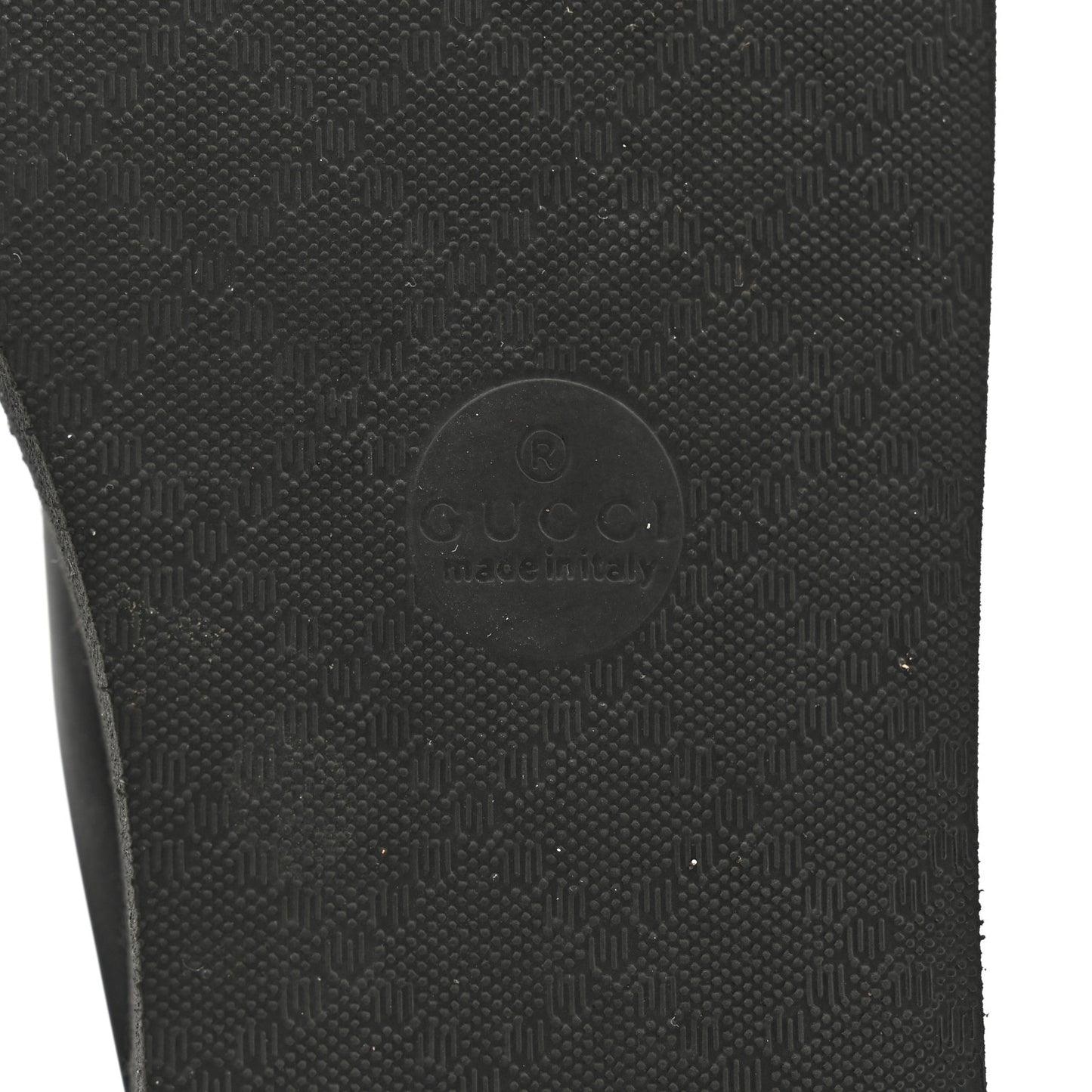 Rubber Chevron Womens GG Thong Sandals 42 Black