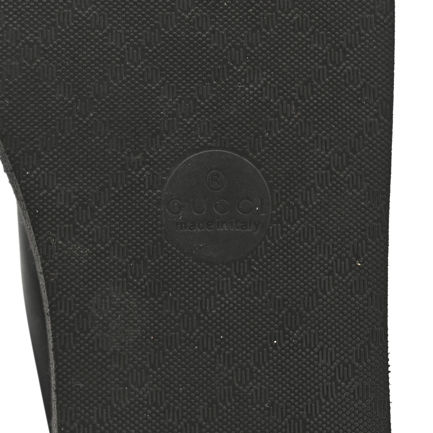 Gucci Rubber Chevron Womens GG Thong Sandals 42 Black 7 of 10