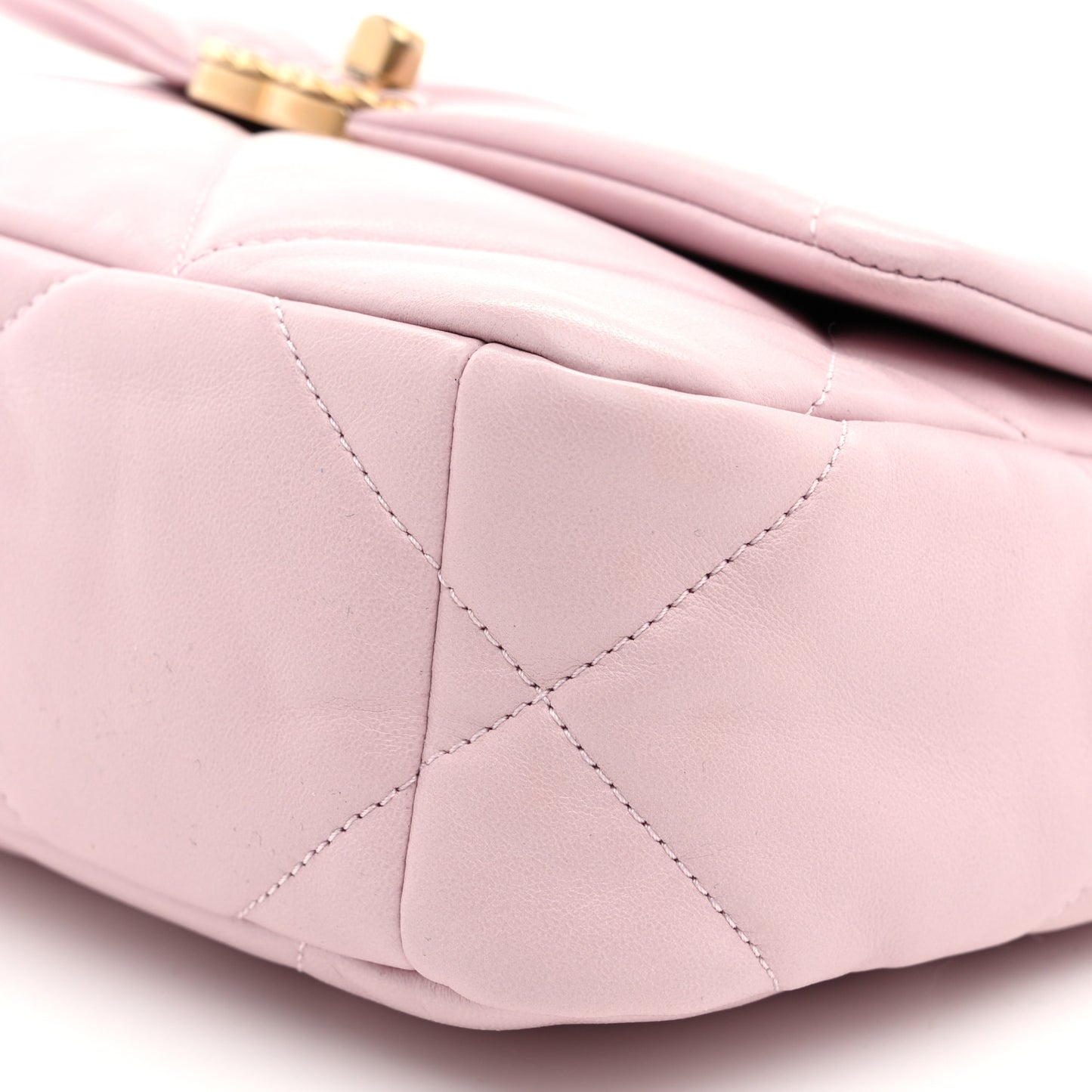 Lambskin Quilted Medium Chanel 19 Flap Light Pink