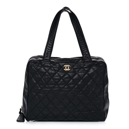 Chanel Caviar Quilted Bowler Black 1 of 17