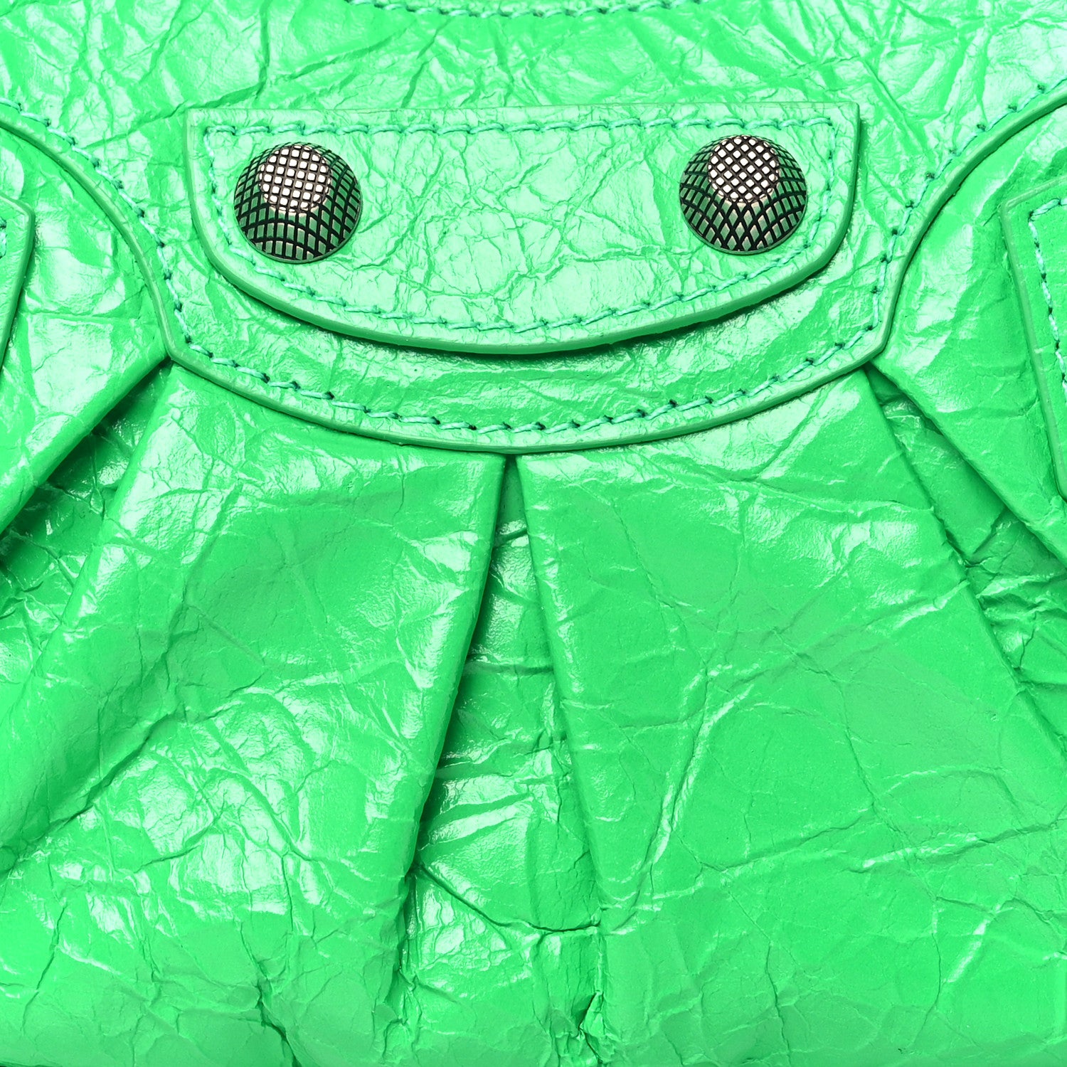 Balenciaga Agneau Arena Le Cagole Shoulder Bag XS Kelly Green 9 of 11