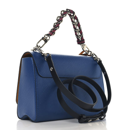 Louis Vuitton Epi Twist Braided Strap Shoulder Bag MM Bleu Roi 4 of 10