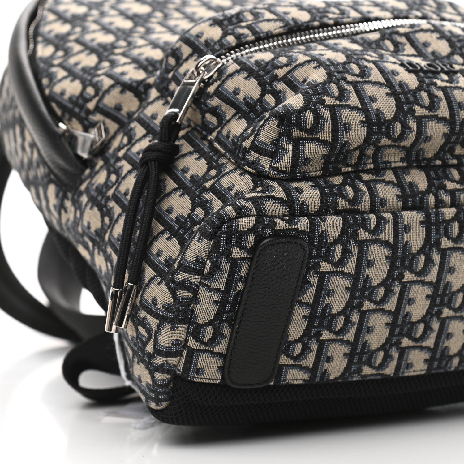 Christian Dior Oblique Calfskin Rider Backpack Beige Black 7 of 8