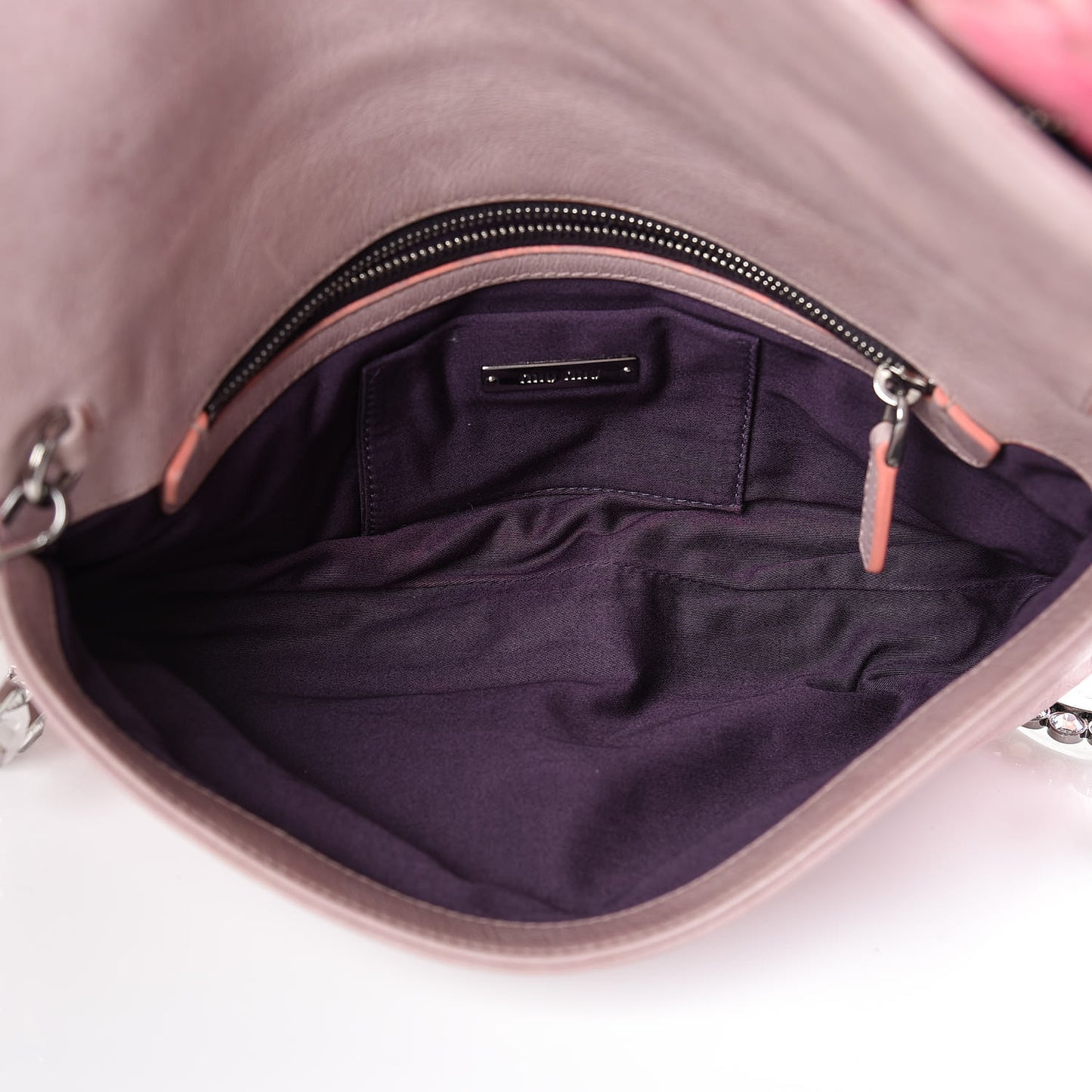 Mink Faux Fur Crystal Flap Clutch Pink