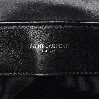 Saint Laurent Calfskin Y Quilted Monogram Small Loulou Chain Satchel Black 7 of 9