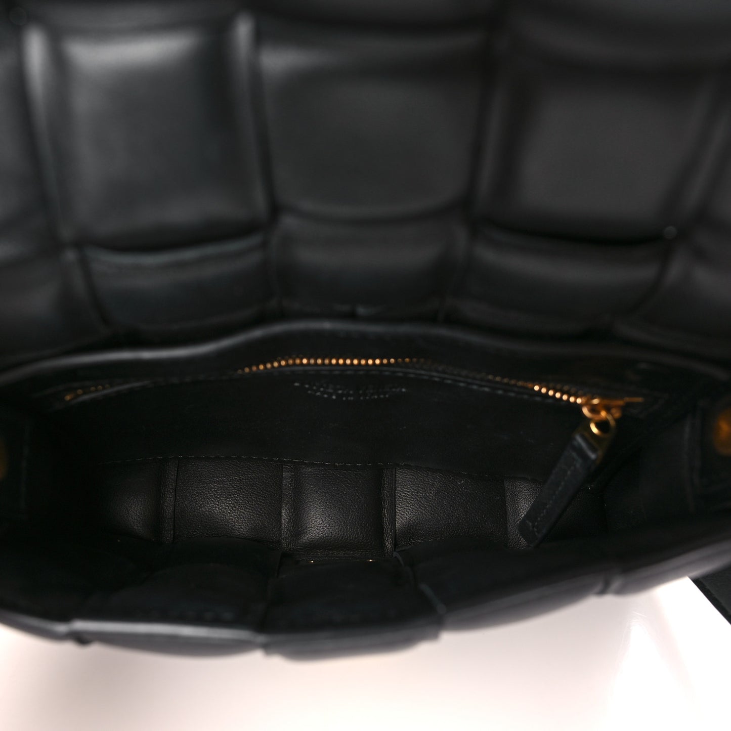 Nappa Maxi Intreccio Small Padded Cassette Crossbody Bag Black