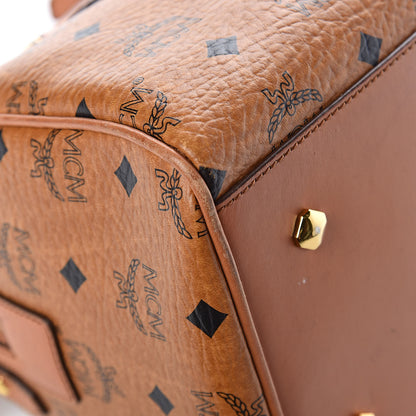 MCM Visetos Medium Boston Bag Cognac 13 of 13