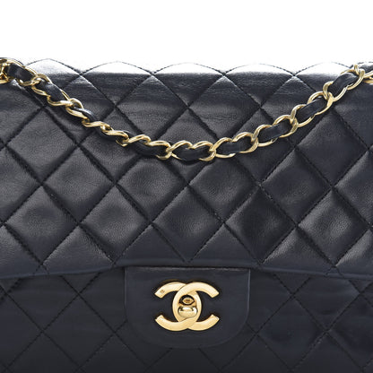 Chanel Lambskin Quilted Medium Double Flap Black 11 of 11